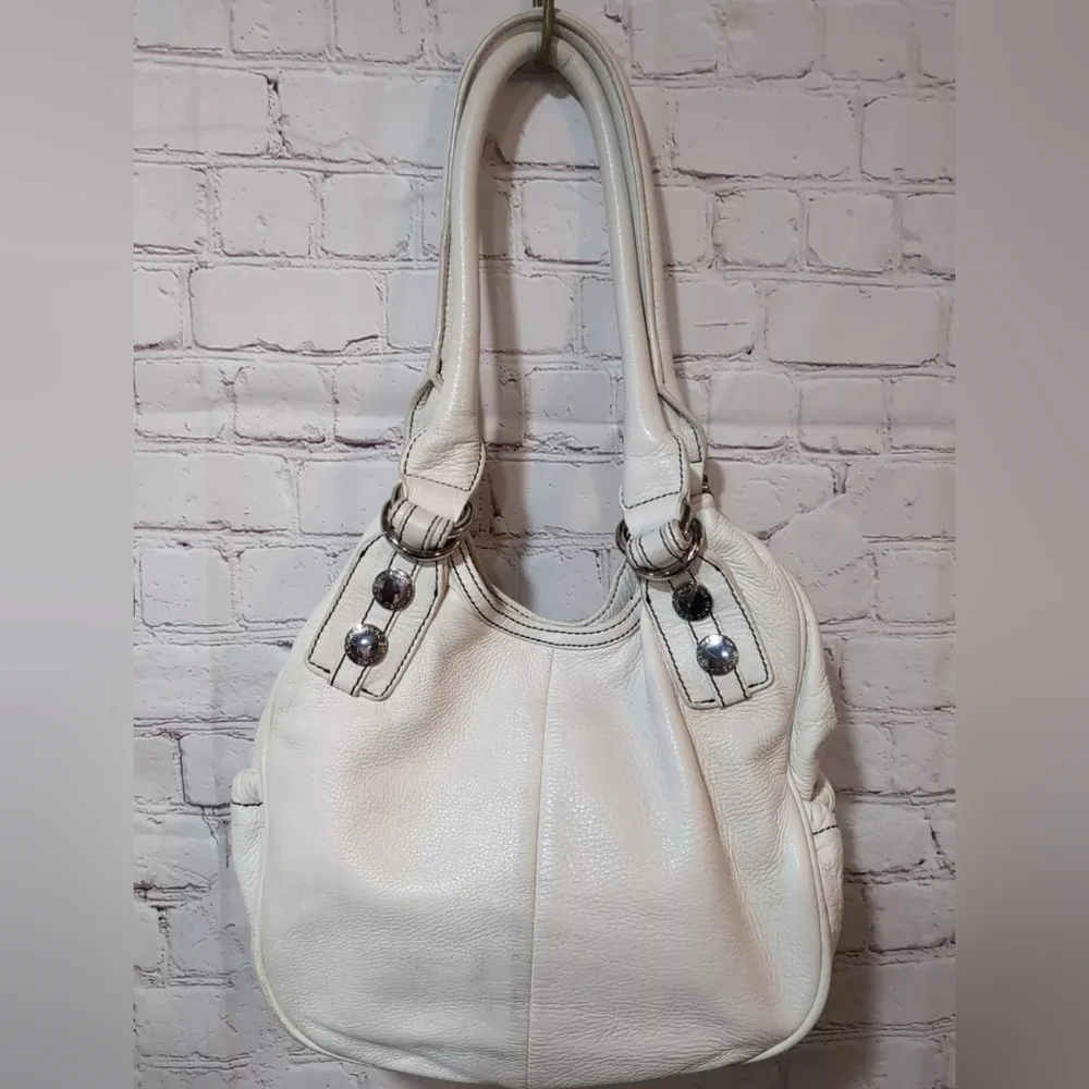 Marc by Marc Jacobs White Leather Soft Shot Large Hobo